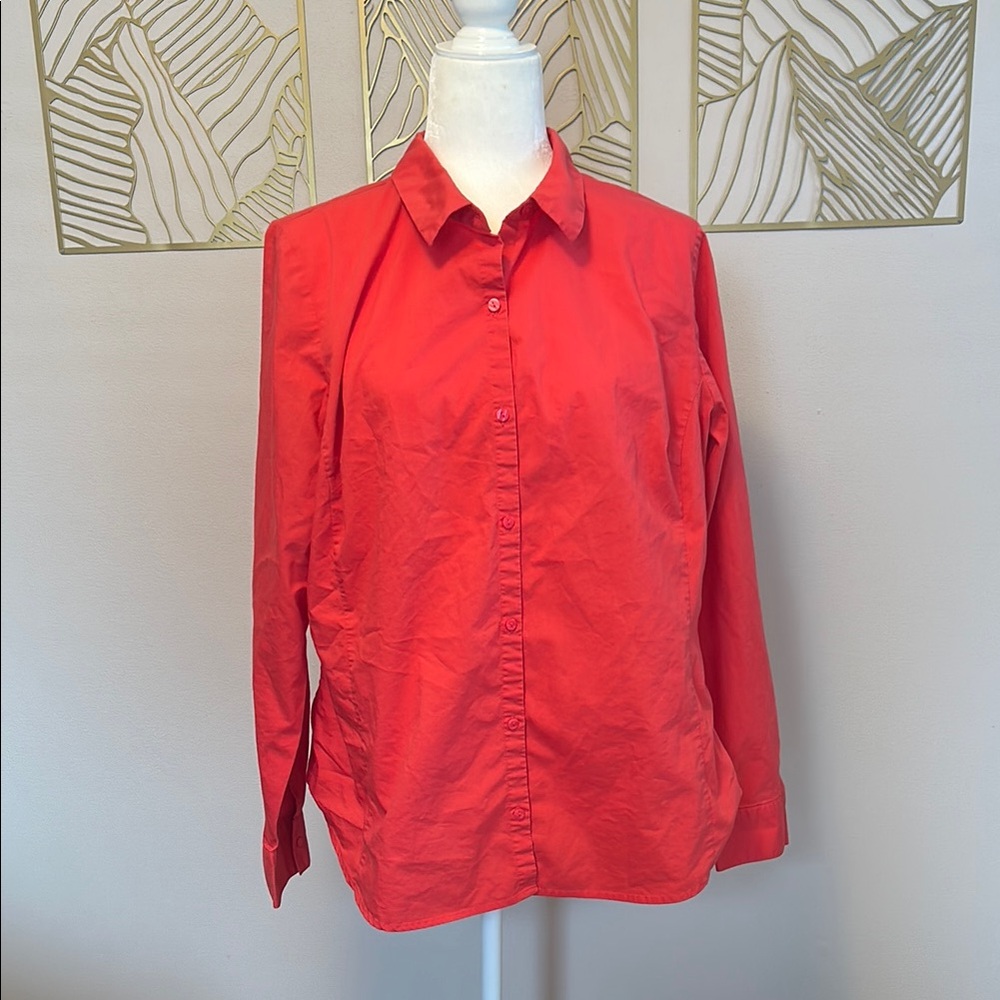 Women's Peach Button-Up Shirt